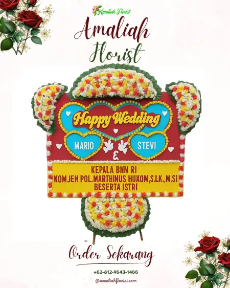 Papan Bunga Pernikahan Jati Agung