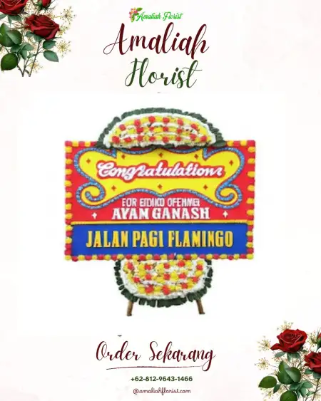 Sewa Papan Bunga Jati Agung